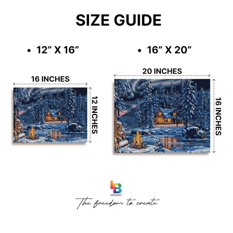 Ledgebay DIY Paint by Numbers Kit for Adults Framed Canvas Beginner to Advanced Paint by Numbers Kit Kits Include Acrylic Paint Set Brushes Tabletop Easel (Aurora Bliss 12" x 16" Framed) - Image 5